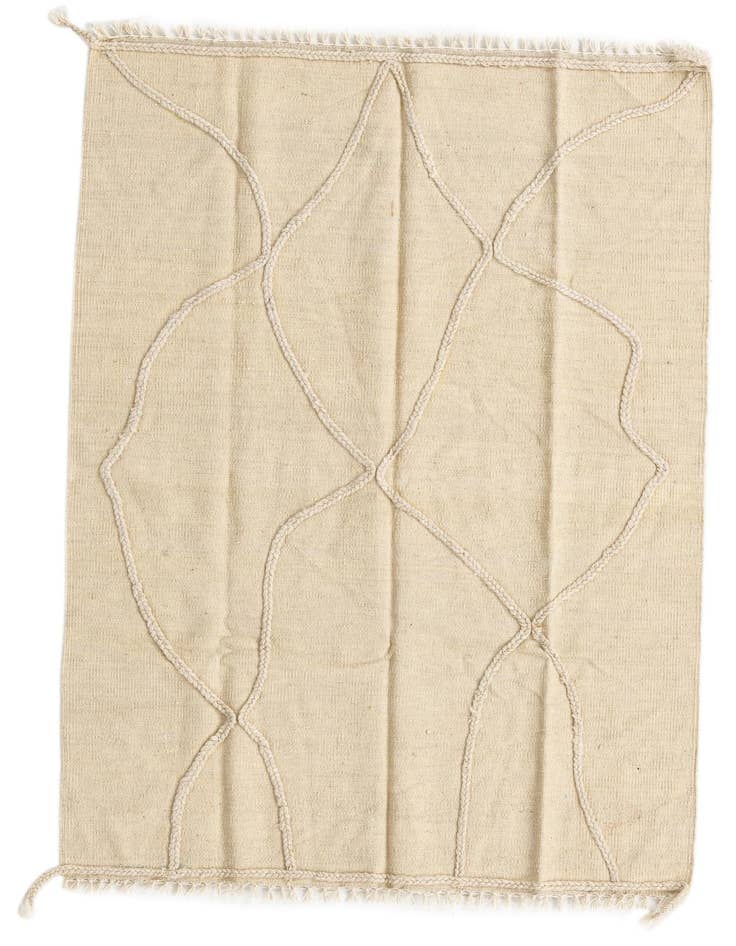 Detail image of 3' 6 x 4' 10 Hand Woven Kilim Modern Wool Rug