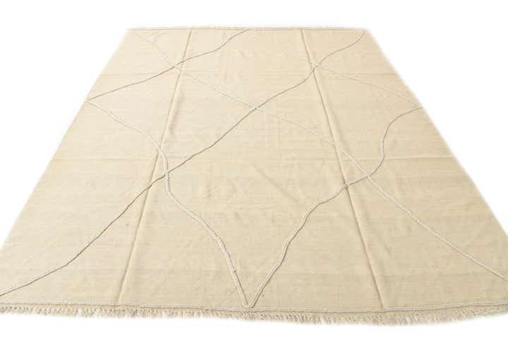 8' 7 x 10' Hand Woven Kilim Modern Wool Rug