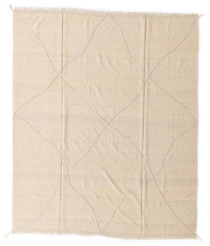 8' 7 x 10' Hand Woven Kilim Modern Wool Rug
