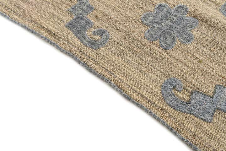 6' 8 x 9' 5 Hand Woven Kilim Modern Wool Rug