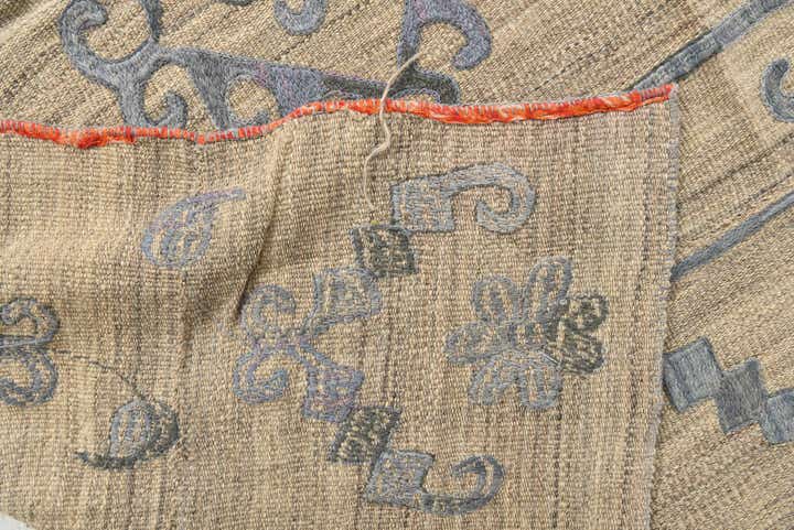 6' 8 x 9' 5 Hand Woven Kilim Modern Wool Rug