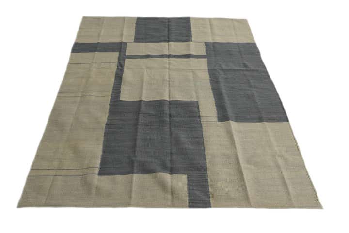 5' x 6' 7 Hand Woven Kilim Modern Wool Rug