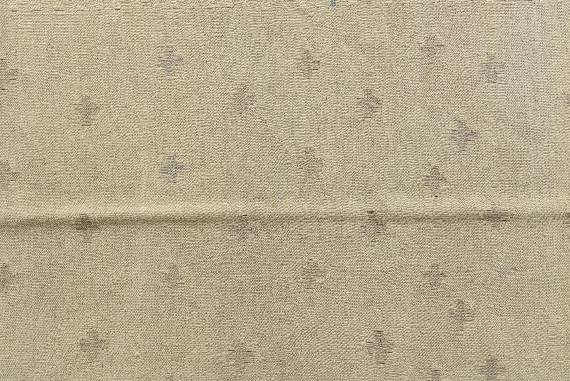 5' 1 x 6' 5 Hand Woven Kilim Modern Wool Rug