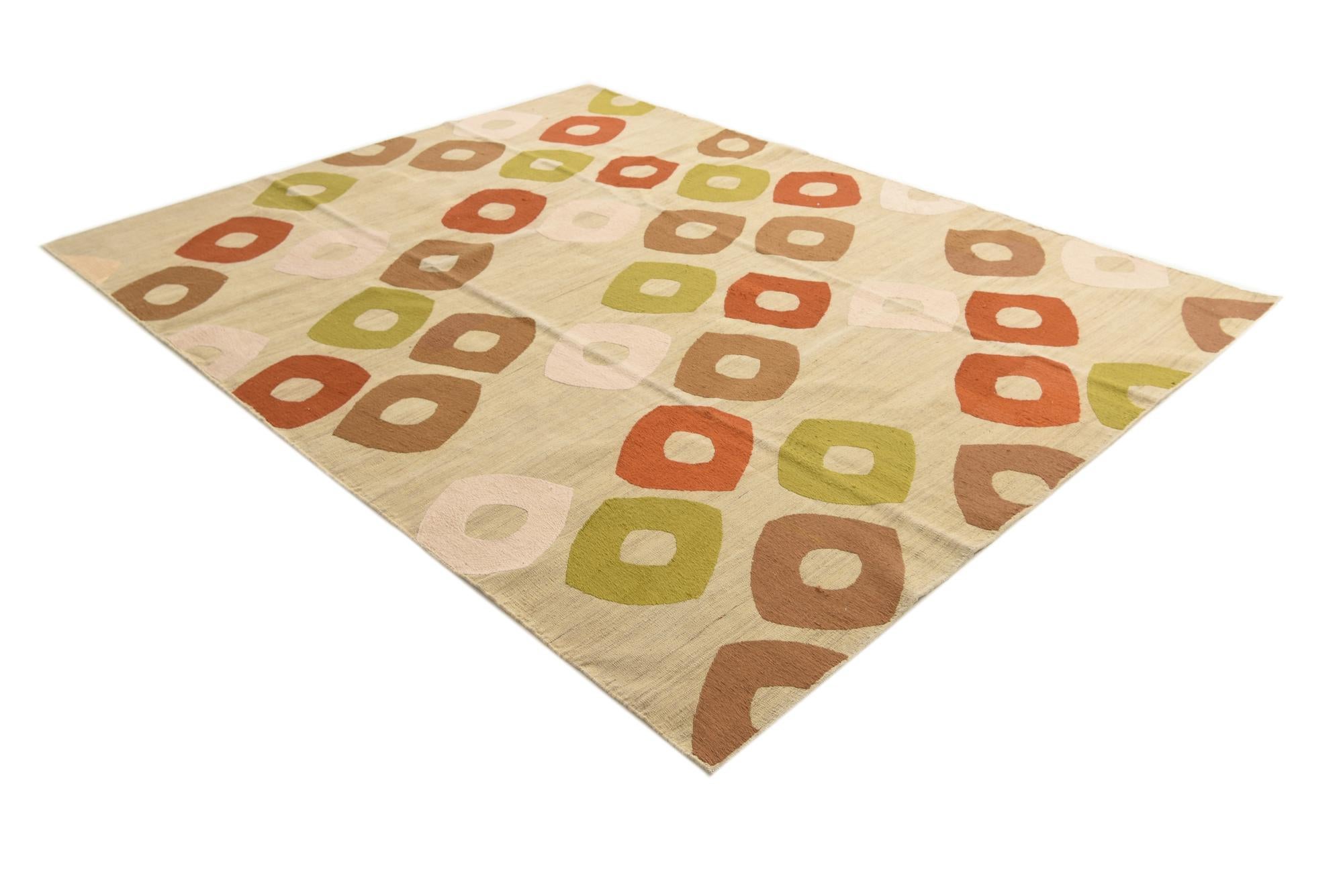7' 8 x 9' 10 Hand Woven Kilim Modern Rug