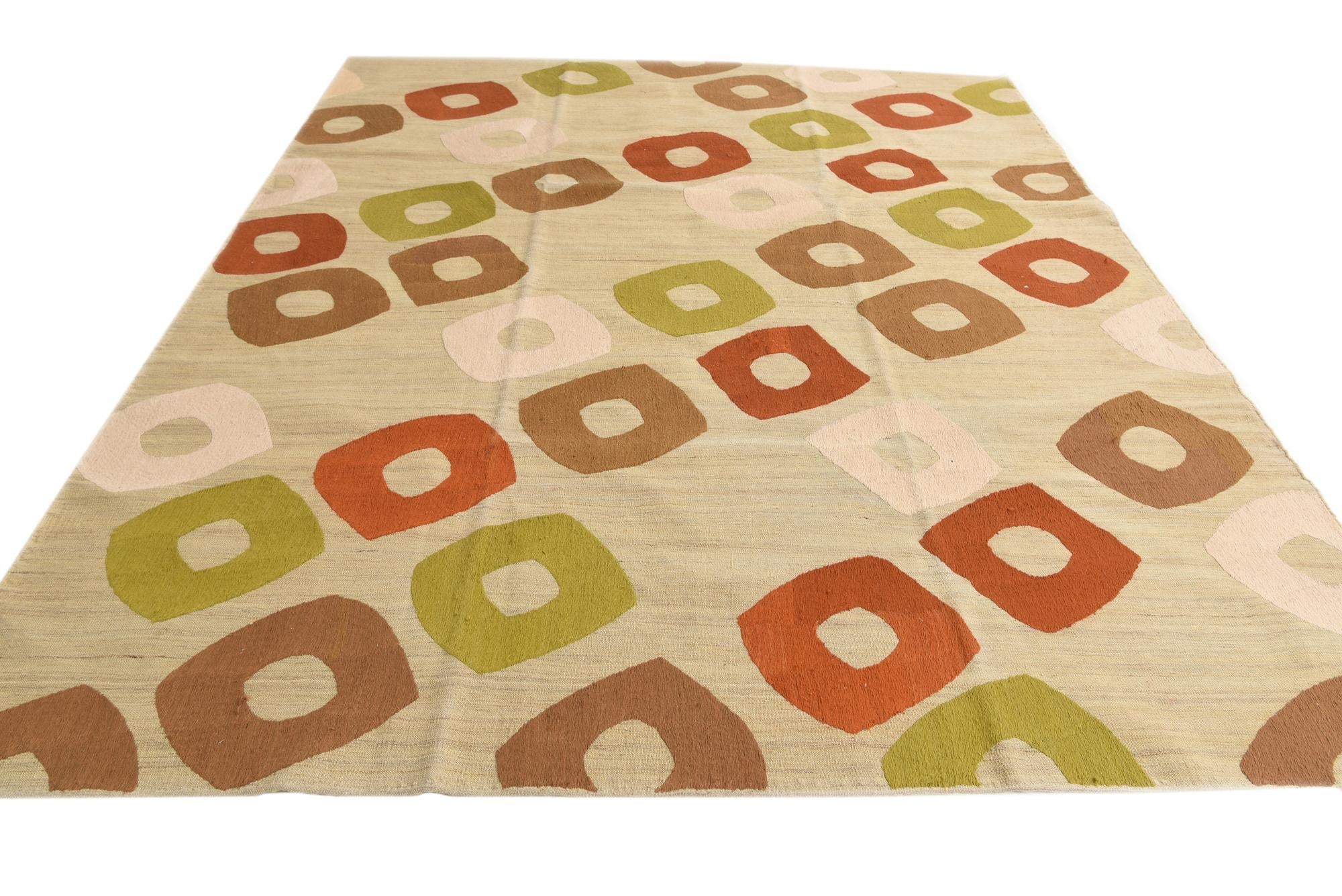 7' 8 x 9' 10 Hand Woven Kilim Modern Rug