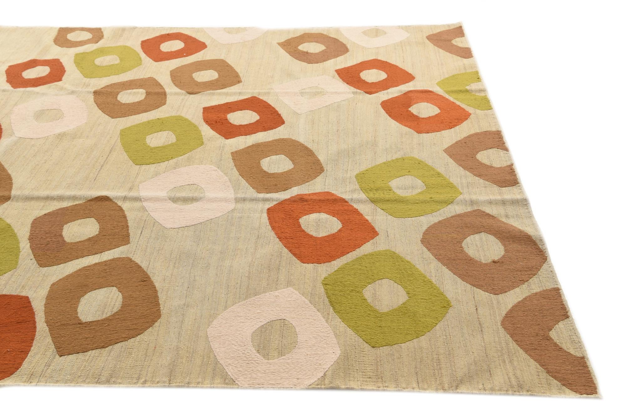 7' 8 x 9' 10 Hand Woven Kilim Modern Rug