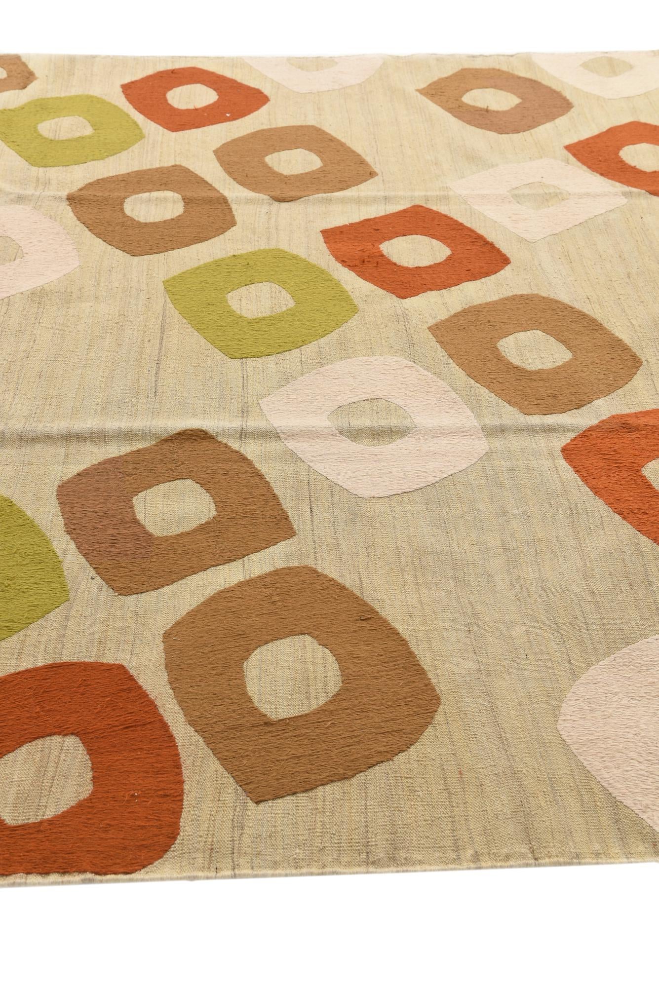 7' 8 x 9' 10 Hand Woven Kilim Modern Rug