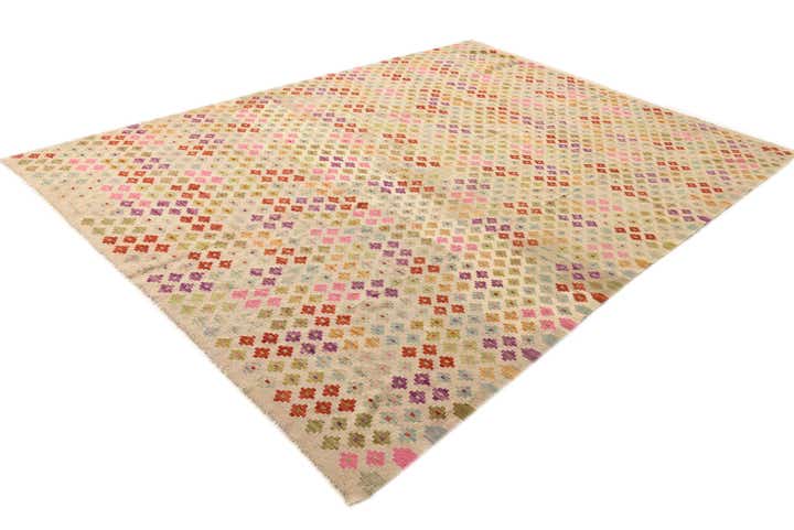 8' 2 x 11' 4 Hand Woven Kilim Modern Wool Rug