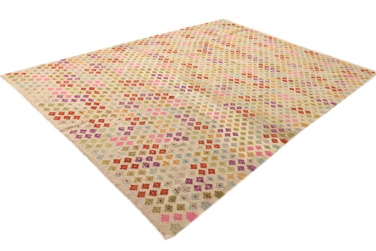 Detail image of 8' 2 x 11' 4 Hand Woven Kilim Modern Wool Rug
