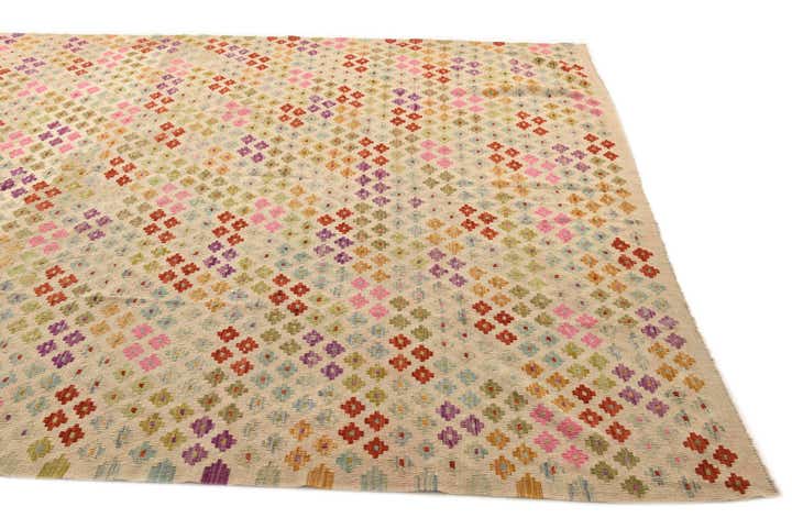 8' 2 x 11' 4 Hand Woven Kilim Modern Wool Rug