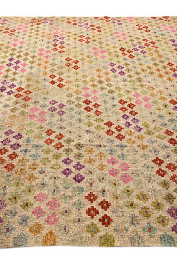 8' 2 x 11' 4 Hand Woven Kilim Modern Wool Rug