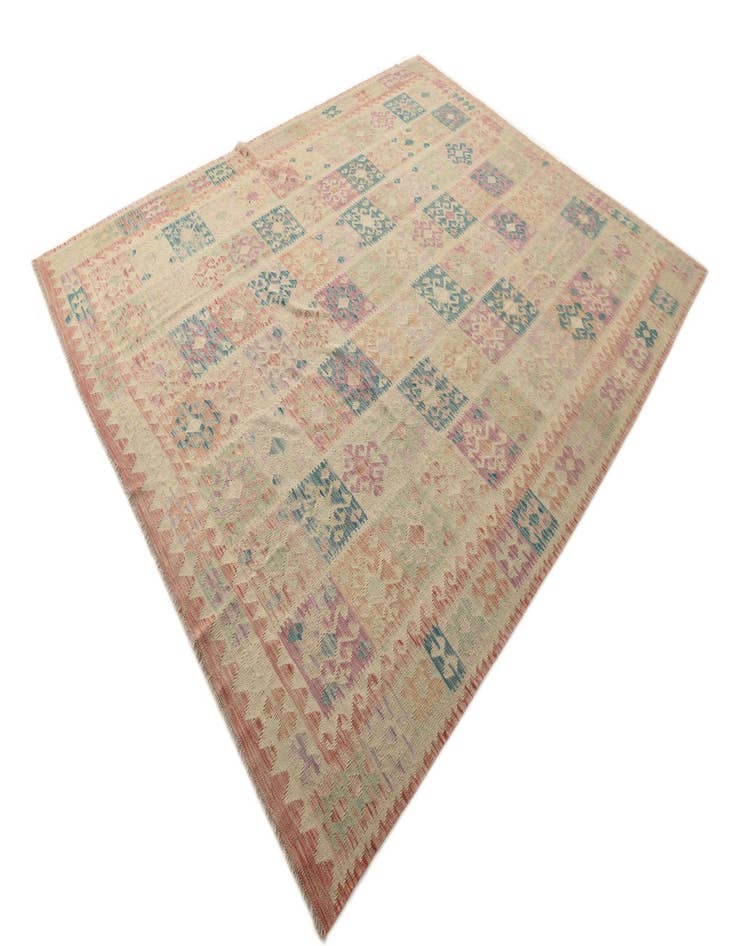 Detail image of 9' x 10' 10  Hand Woven Kilim Modern Wool Rug