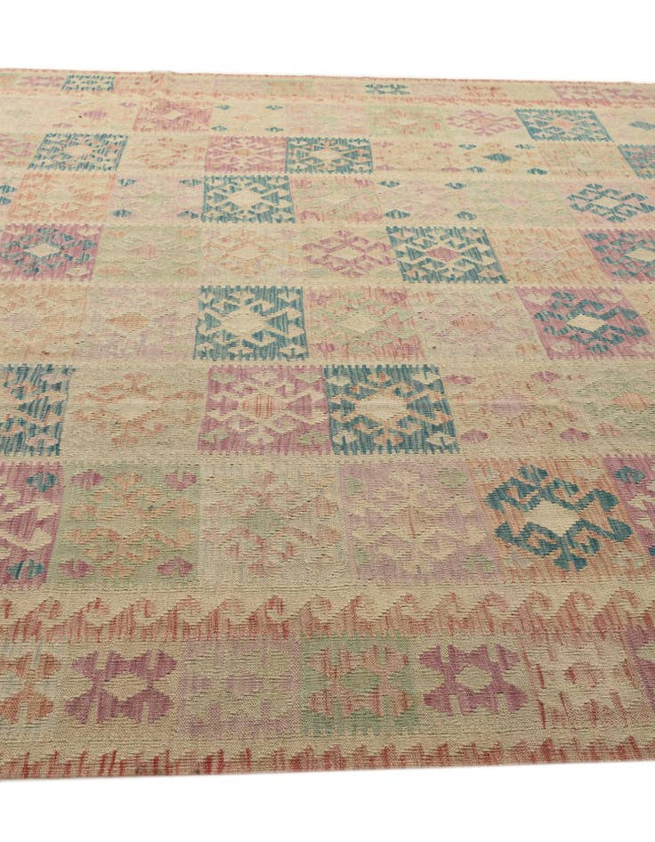 Detail image of 9' x 10' 10  Hand Woven Kilim Modern Wool Rug