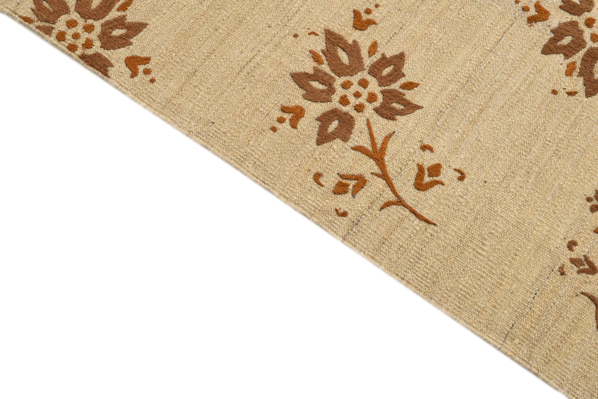 5' 8 x 8' 1 Hand Woven Kilim Modern Rug