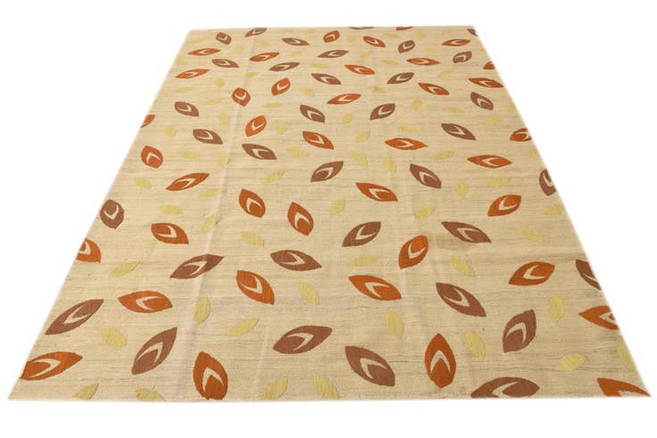 Detail image of 6' 1 x 8' 2 Hand Woven Kilim Modern Rug
