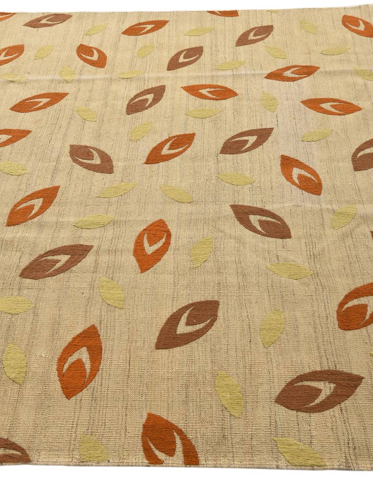 Detail image of 6' 1 x 8' 2 Hand Woven Kilim Modern Rug