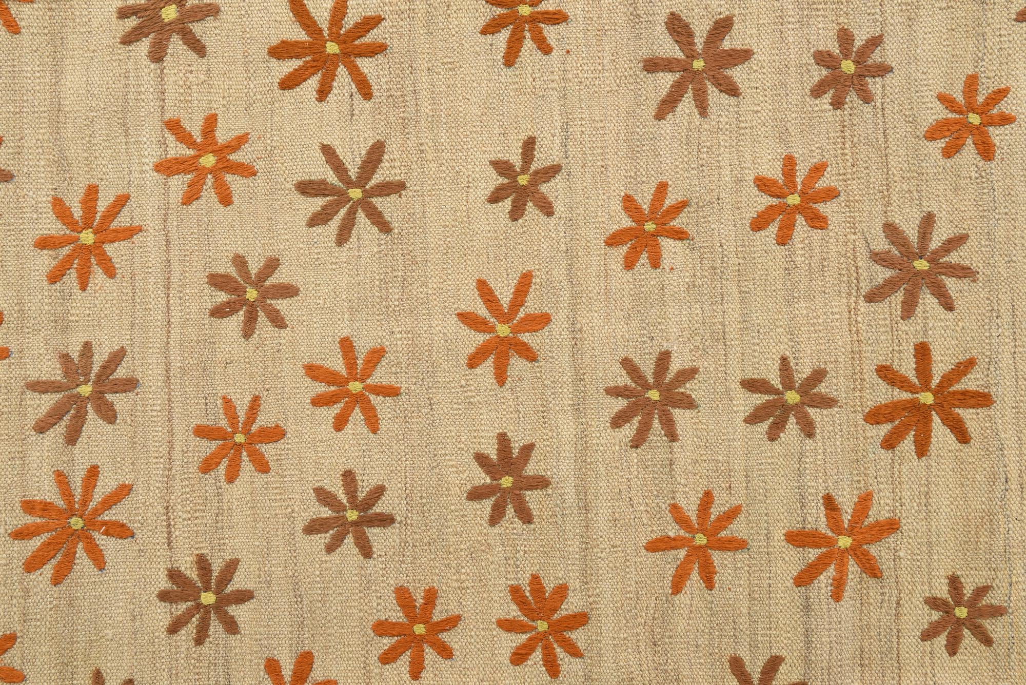 6' 9 x 9' 4 Hand Woven Kilim Modern Rug