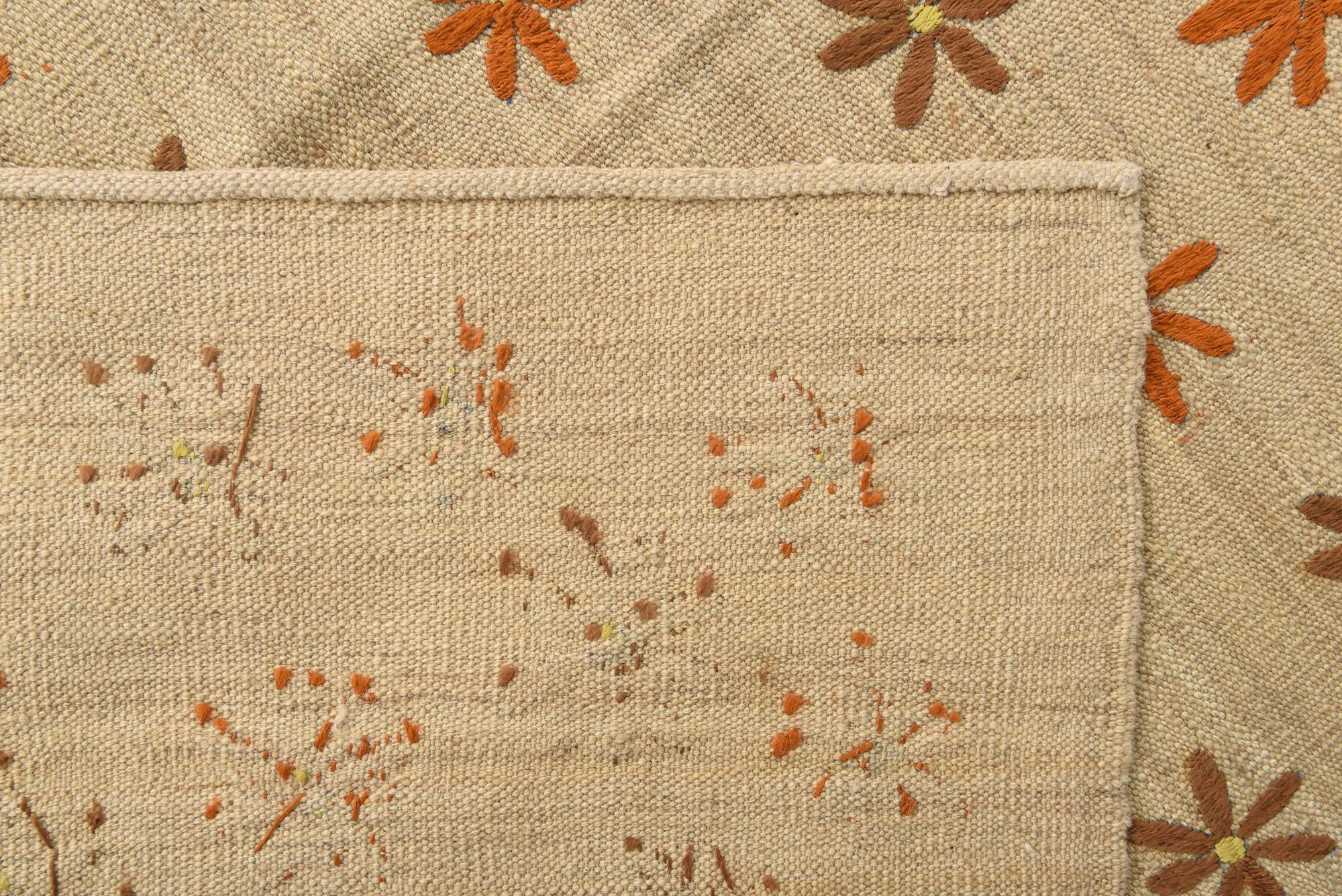 6' 9 x 9' 4 Hand Woven Kilim Modern Rug