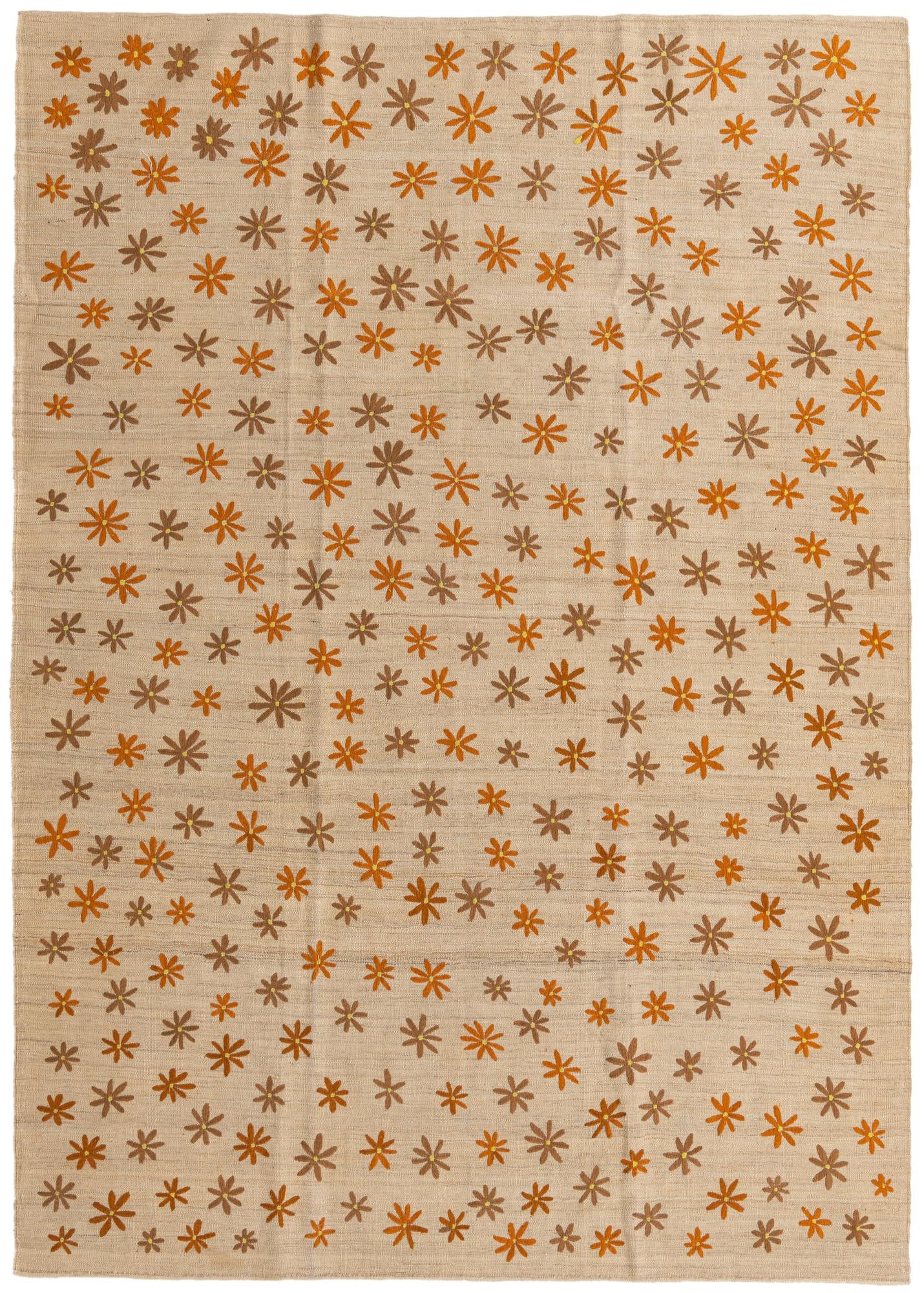 6' 9 x 9' 4 Hand Woven Kilim Modern Rug