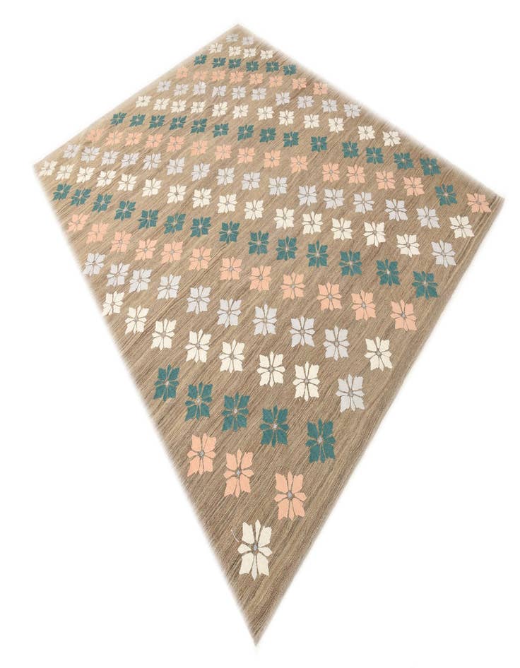 Detail image of 7' 3 x 9' 3 Hand Woven Kilim Modern Rug