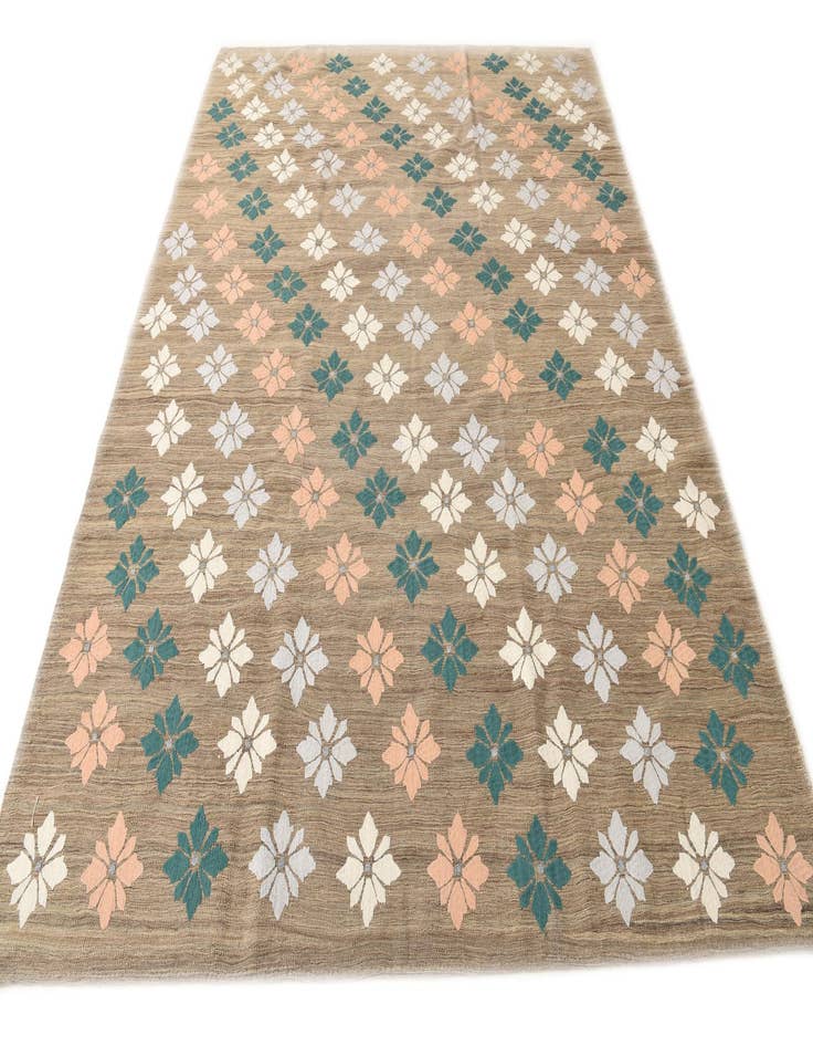 Detail image of 7' 3 x 9' 3 Hand Woven Kilim Modern Rug