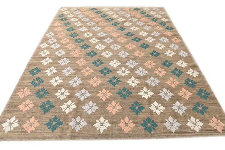 7' 3 x 9' 3 Hand Woven Kilim Modern Rug