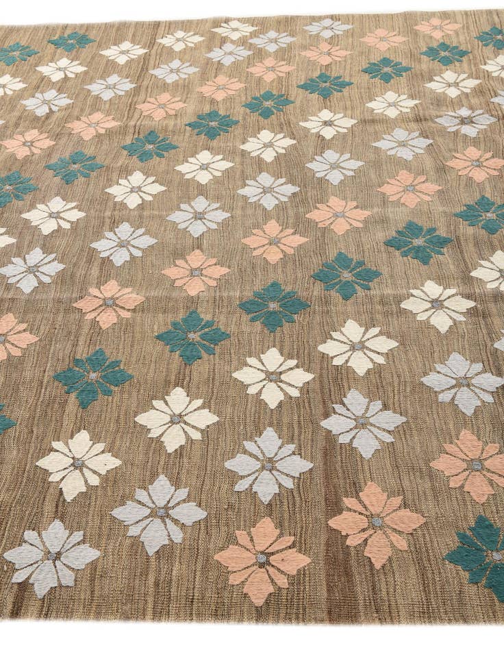 Detail image of 7' 3 x 9' 3  Hand Woven Kilim Modern Rug