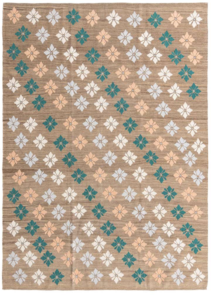 7' 3 x 9' 3 Hand Woven Kilim Modern Rug