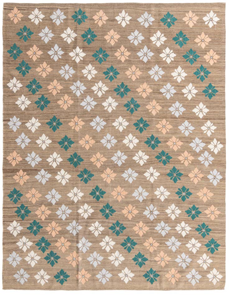 Detail image of 7' 3 x 9' 3 Hand Woven Kilim Modern Rug