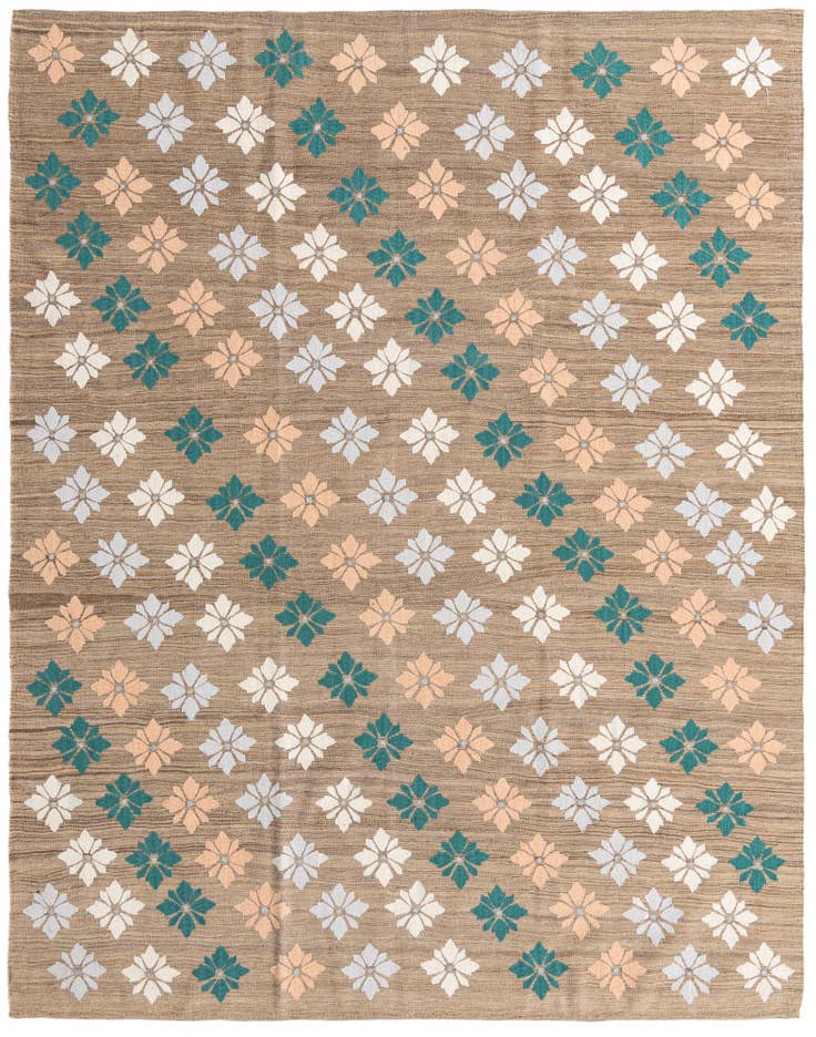 Detail image of 7' 3 x 9' 3 Hand Woven Kilim Modern Rug
