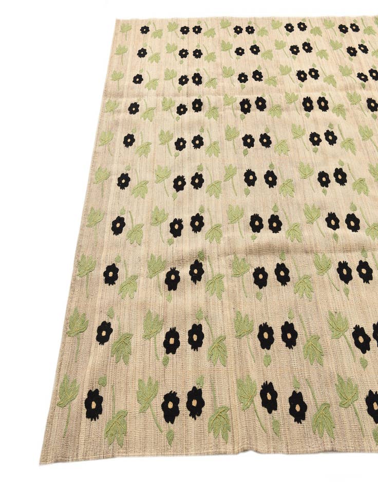 Detail image of 6' 3 x 9' 5  Hand Woven Kilim Modern Wool Rug