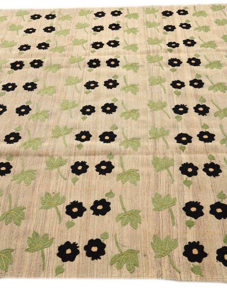 Detail image of 6' 3 x 9' 5  Hand Woven Kilim Modern Wool Rug