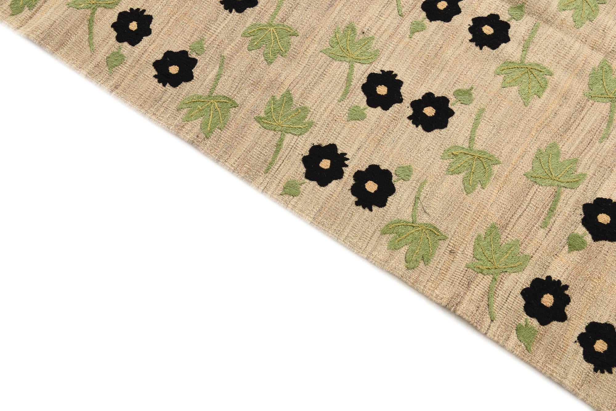 6' 3 x 9' 5 Hand Woven Kilim Modern Wool Rug