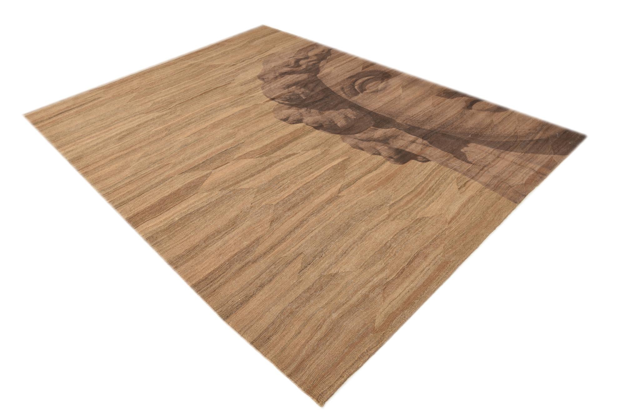 7' 3 x 9' 7 Hand Woven Kilim Modern Wool Rug