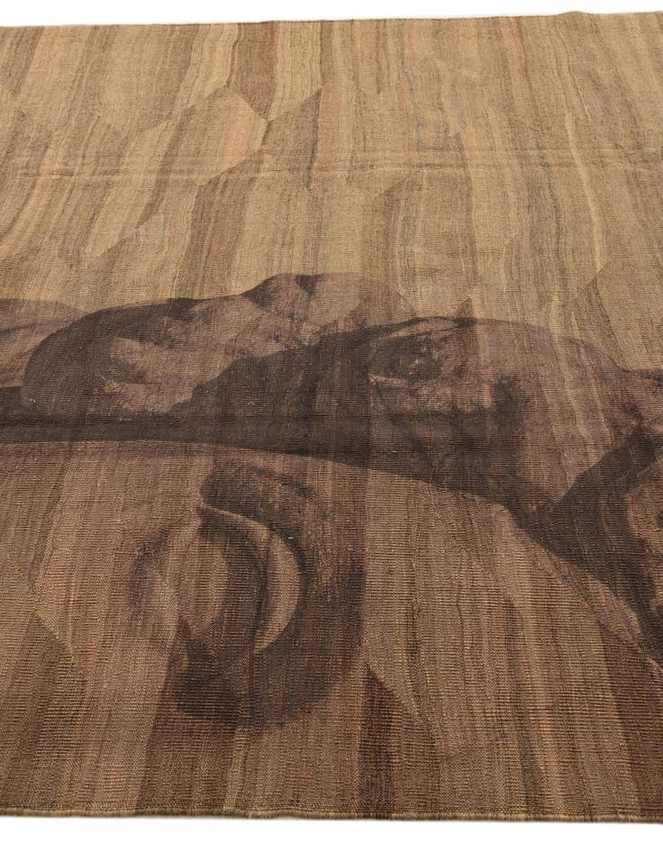 Detail image of 7' 3 x 9' 7  Hand Woven Kilim Modern Wool Rug