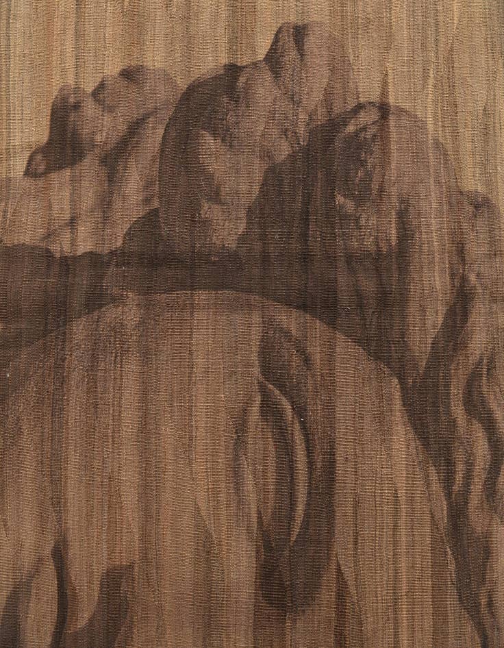 Detail image of 7' 3 x 9' 7  Hand Woven Kilim Modern Wool Rug