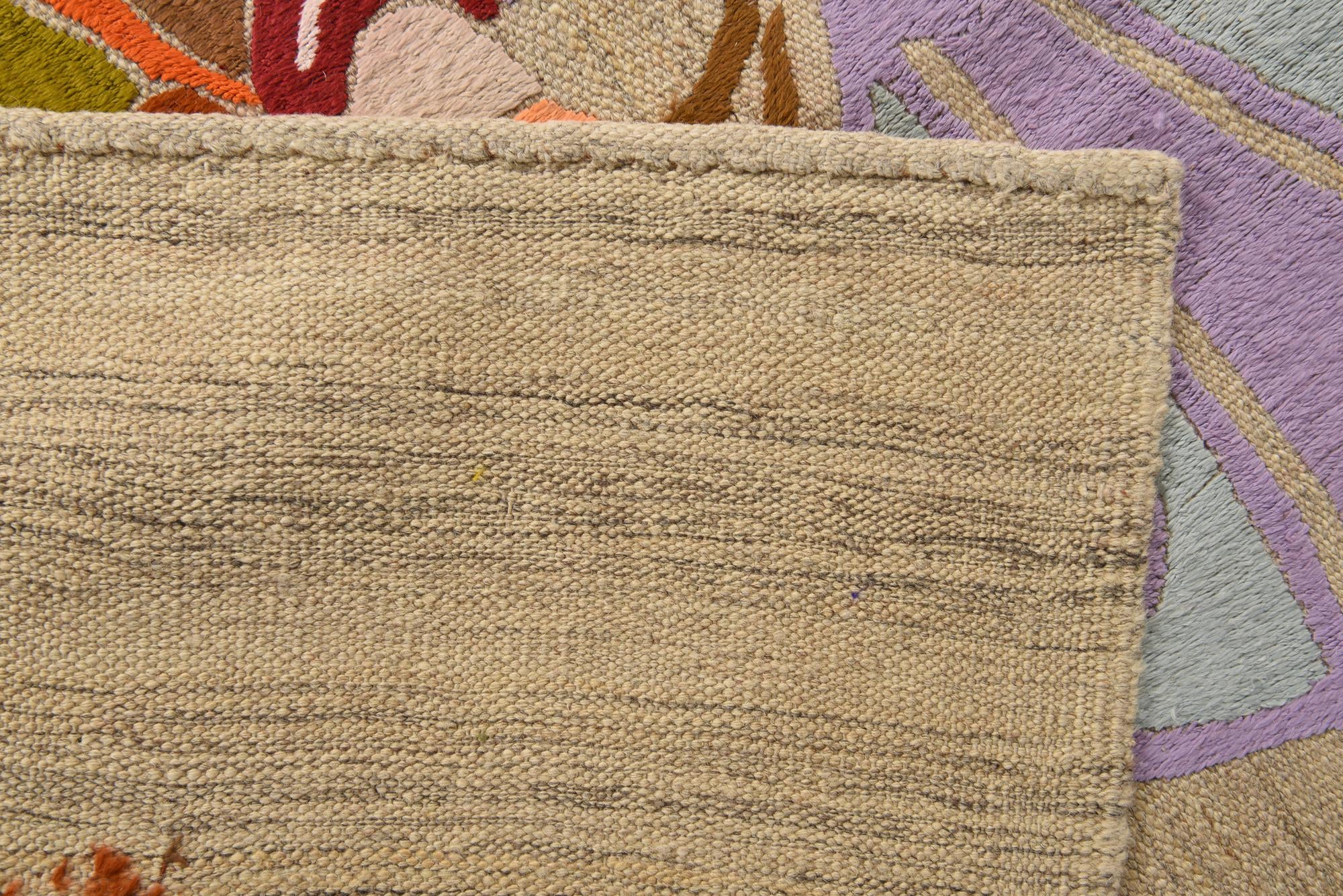 5' 10 x 8' 1 Hand Woven Kilim Modern Rug