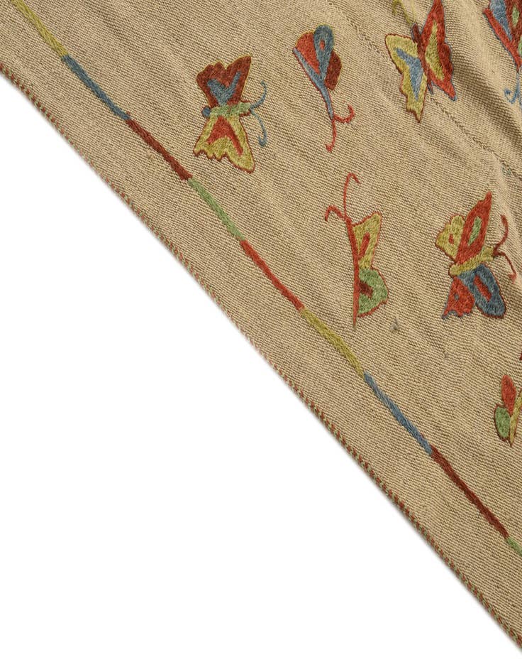 Detail image of 5' 10 x 7' 9  Hand Woven Kilim Modern Wool Rug