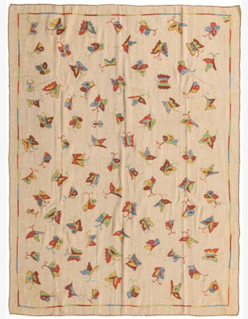 5' 10 x 7' 9 Hand Woven Kilim Modern Wool Rug