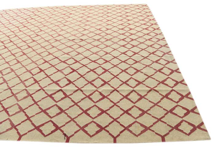 10' 4 x 12' 10 Hand Woven Kilim Modern Wool Rug