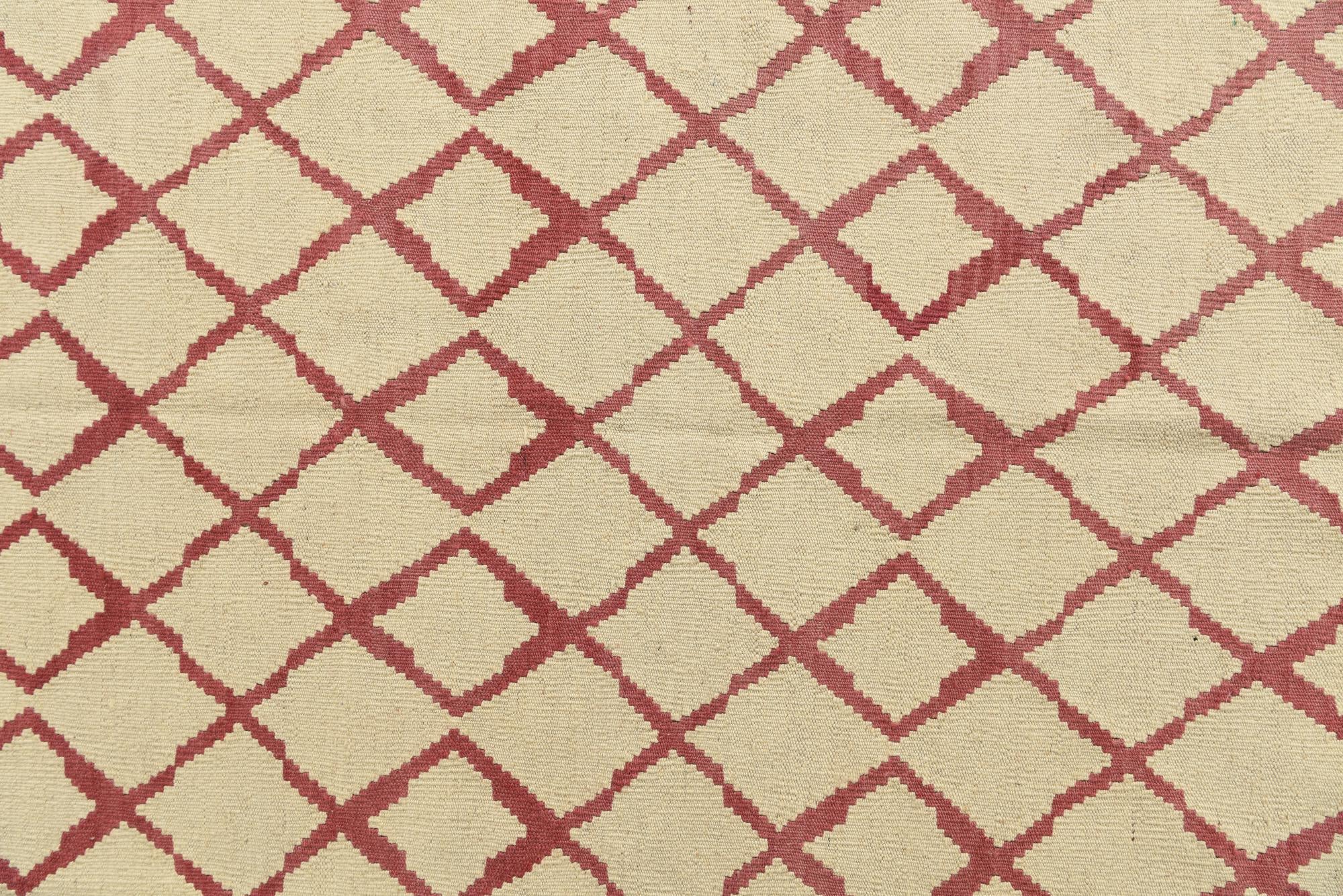 10' 4 x 12' 10 Hand Woven Kilim Modern Wool Rug