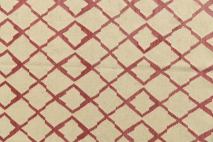 Detail image of 10' 4 x 12' 10 Hand Woven Kilim Modern Wool Rug