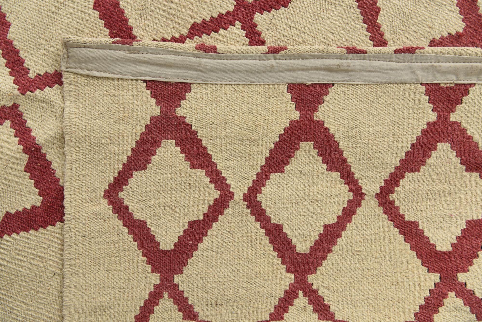10' 4 x 12' 10 Hand Woven Kilim Modern Wool Rug