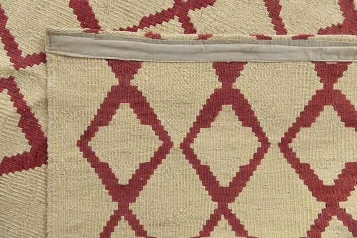 10' 4 x 12' 10 Hand Woven Kilim Modern Wool Rug