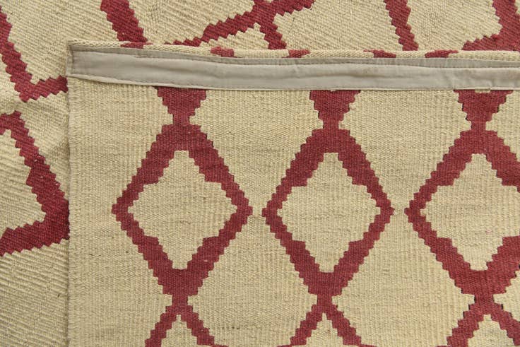 Detail image of 10' 4 x 12' 10 Hand Woven Kilim Modern Wool Rug