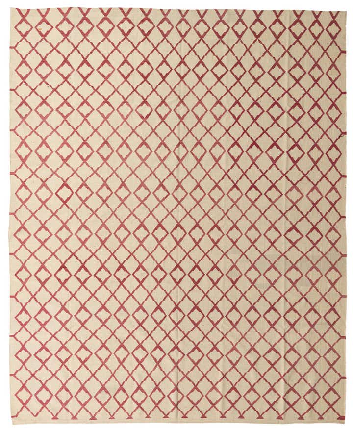 10' 4 x 12' 10 Hand Woven Kilim Modern Wool Rug