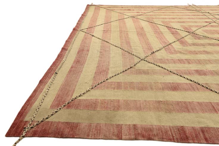 Detail image of 11' 2 x 14' 2 Hand Woven Kilim Modern Wool Rug