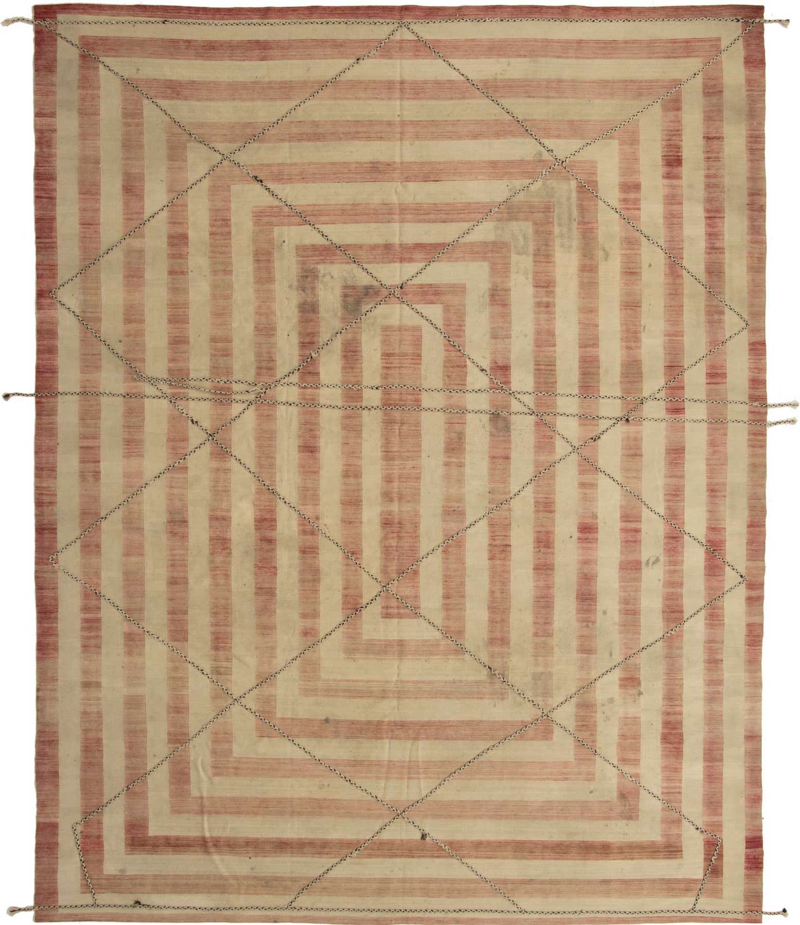 11' 2 x 14' 2 Hand Woven Kilim Modern Wool Rug