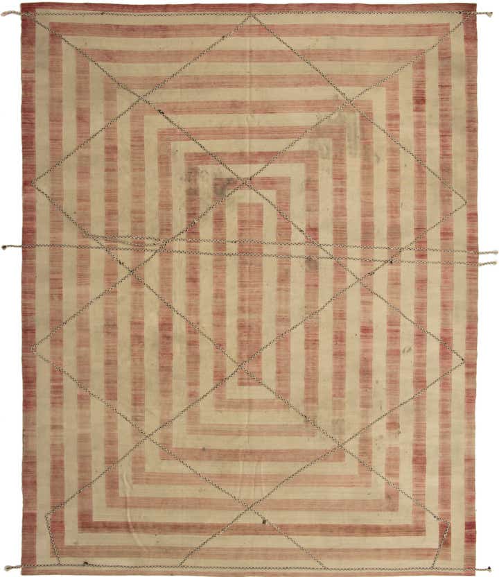 11' 2 x 14' 2 Hand Woven Kilim Modern Wool Rug