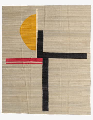 8' x 9' 8 Hand Woven Kilim Modern Wool Rug